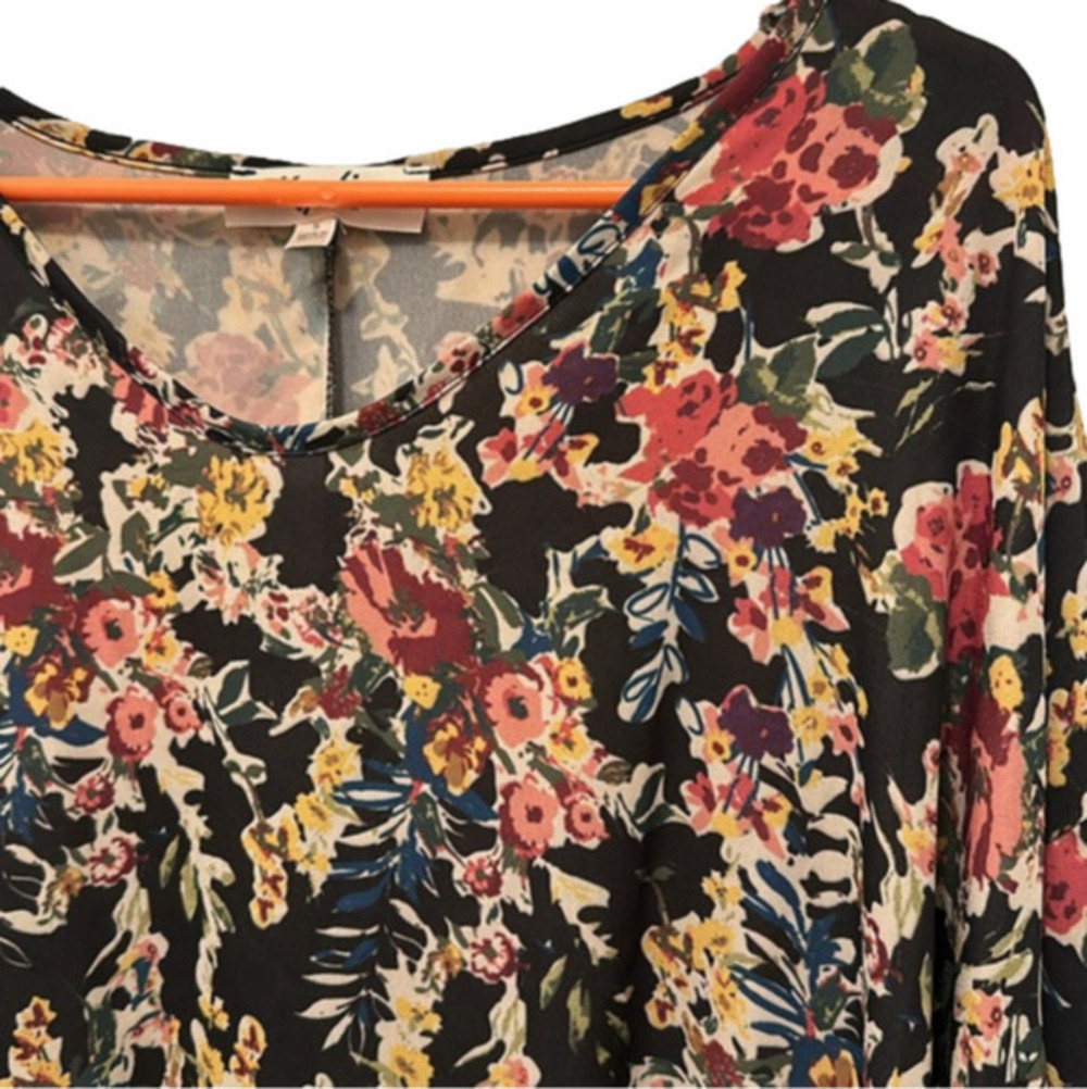 Floral blouse babydoll high low